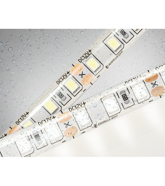 Светодиодная лента Ambrella light GS1202 2835 120Led/ 9.6W m/ 12V IP65 4500K/ 5000*8*2.27mm (2 конт.)