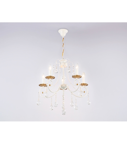 Светильник Ambrella light TR4916/5 WH/GD белый/золото E14/5 max 40W D550*860