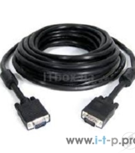 Кабель Gembird/Cablexpert VGA Premium, 15M/15M, 30м, черный, тройной экран, феррит.кольца
