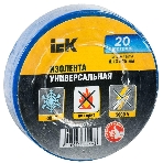 Изолента IEK UIZ-13-10-K07 0,13х15 мм синяя 20 метров, фото 1
