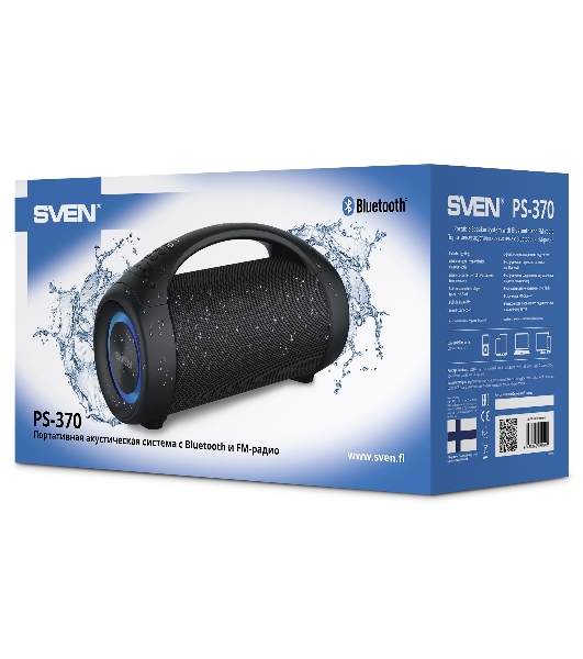 Акустическая система SVEN 370 2.0 черные (2x2W, USB, RGb подсветка)