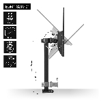 Настольное крепление ExeGate EDM1-3210-01 (кронштейн для одного монитора 15'-32', VESA 75x75, 100x100, макс. нагрузка 10 кг, наклон -45°/+45°, поворот -45°/+45°, вращение 360°, 2 способа крепления: сквозное и струбцина, черный), фото20