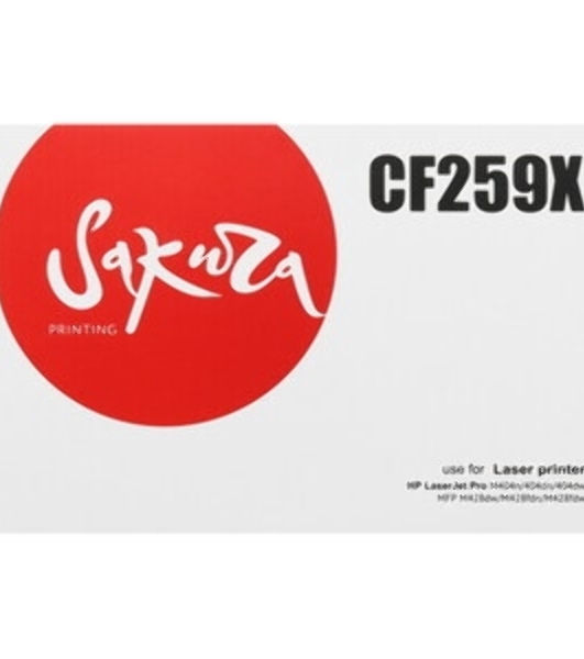Картридж лазерный Sakura CF259X (59X) для HP LJ M304/M404/MFPM428, черный, 10000 к. (без чипа)