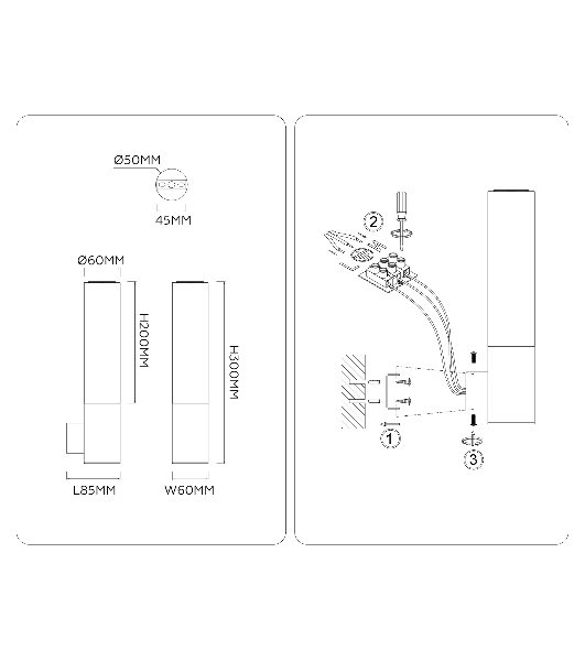 Настенный светильник Ambrella light LH53688 BS/WH латунь/белый 6W 3000K 85*60*300