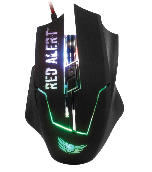 Мышь проводная Qumo Dragon War Red Alert черный, 2400 dpi, USB, кнопки - 7