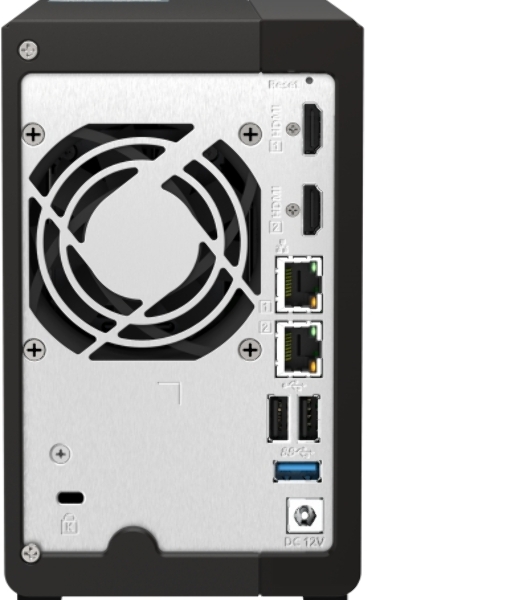 SMB QNAP TS-253E-8G NAS, 2-tray w/o HDD. 2xHDMI-port. 4-core Celeron J6412 2-2.6 GHz, 8Gb DDR, 2x2.5Gb LAN, 2 x M.2 2280 PCIe Gen 3 x2, 2x USB 3.2 Gen 2 (10Gbps) Port, 2x USB 2.0 port