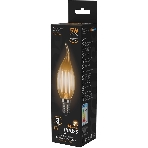 Лампа светодиодная филаментная Gauss Filament 5Вт цок.: E14 свеча 220B 2700K св. свеч. белый теп. (упак.: 10 шт), фото2