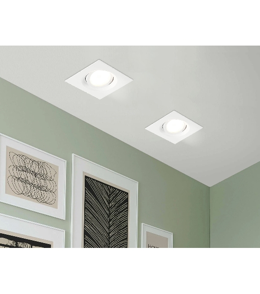 Встраиваемый поворотный точечный светильник Ambrella light TN102743 WH белый IP20 GU5.3 95*95*25