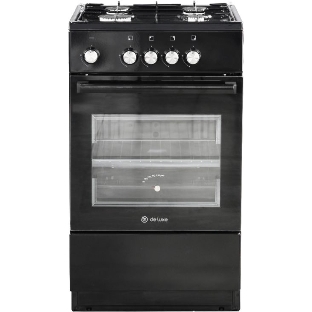Плита газовая De Luxe 5040.48Г (Щ)-011 черный, конфорок 4 шт, духовка 46 л, 50 см x 85 см x 50 см