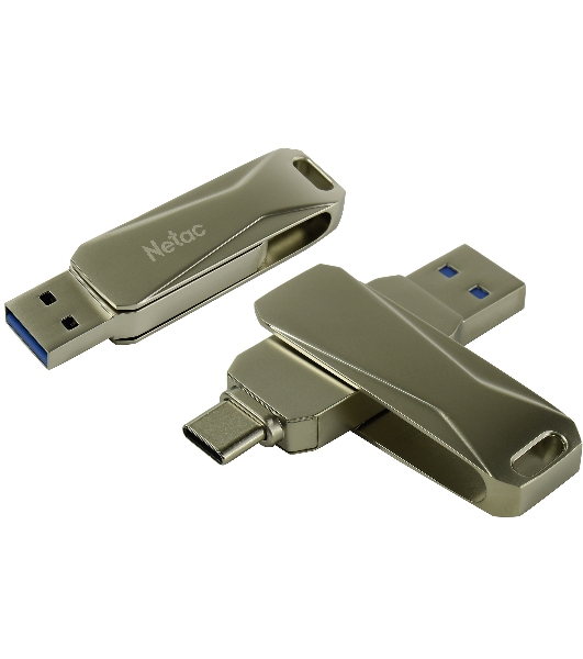 Флешка USB Netac U782C dual USB 3.0+TypeC 64Gb, retail version