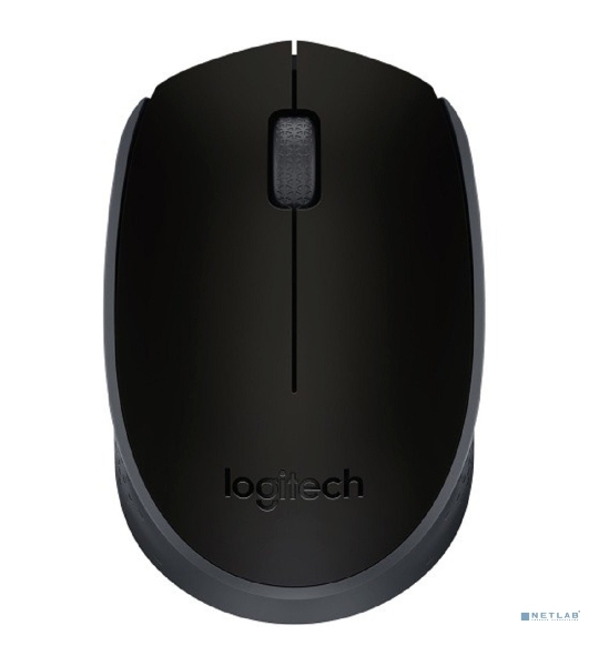 Мышь беспроводная Logitech M171 черный/серый, 1000 dpi, радиоканал, USB, кнопки - 3