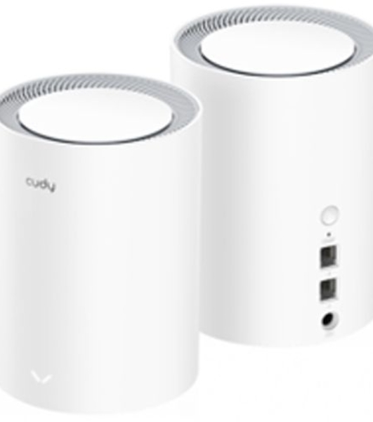 Бесшовный Mesh роутер Cudy M1800 (M1800 2-PACK) AX1800 10/100/1000BASE-TX/Wi-Fi белый (упак.:2шт)