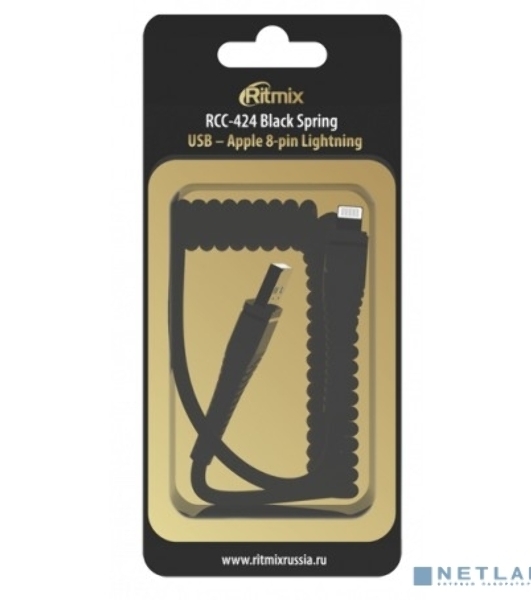 Кабель RITMIX RCC-424 Black Spring черный