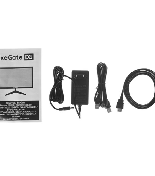 Монитор 27' ExeGate SuperView EH2700TA IPS 1920x1080, 100 Гц, 4 мс, 16:9, 250 кд/м², HDMI 2.0, DP, 3.5 Jack, динамики, HDR10, FreeSync, черный