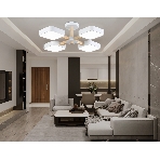 Светильник Ambrella light FL4879/4 WH/WD белый/дерево 72W 3000-6000K D610*160 (без ПДУ), фото3