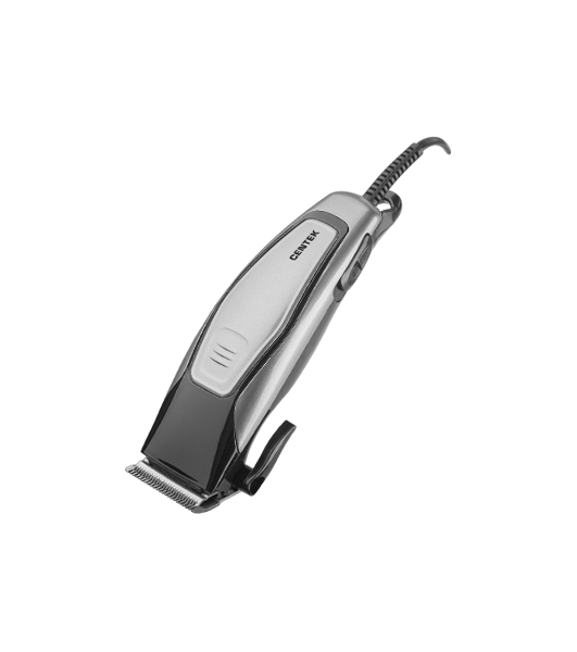 Машинка для стрижки волос Centek CT-2102 (черный/серый) 12 Вт, высококач.сталь, эргоном. дизайн, 4 насадки