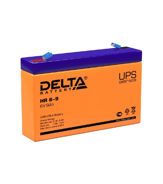 Батарея для ИБП Delta HR 6-9 (634W) (6V, 9Ah)