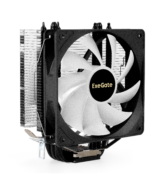 Кулер для процессора ExeGate Dark Magic EE400XL-PWM.ARGb серебристый, 120 мм, алюминий/медь, 2400 об/мин, 37 дБ, 4 pin, 125 Вт, 155 мм