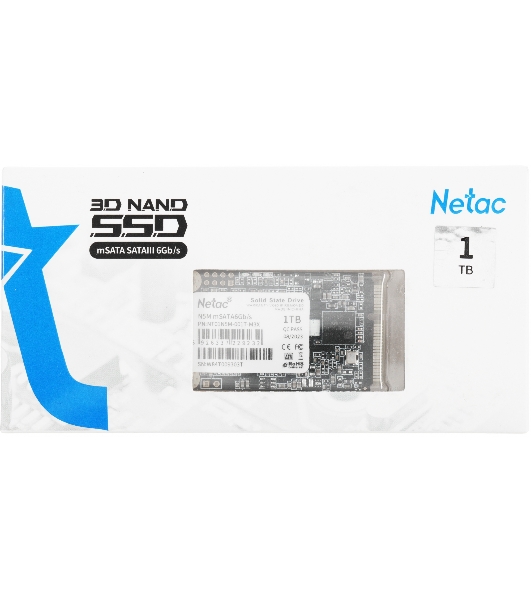 Накопитель SSD Netac N5M, 1000Gb, mSATA, R/W 560/520