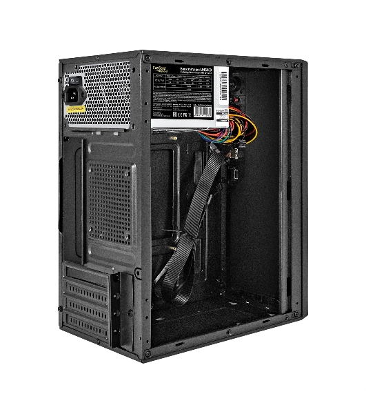 Компьютерный корпус Minitower ExeGate BAA-308UC-UNS450 (mATX, БП UNS450 с вент. 12см, 1хUSB/1хUSB 3.0/1хTypeC, HD Audio, черный)