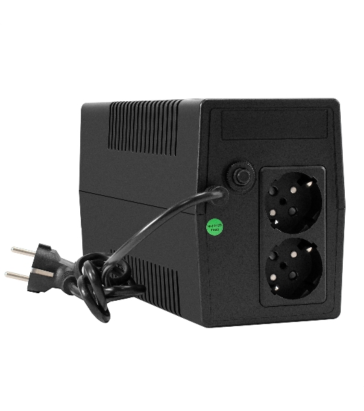 Источник бесперебойного питания ExeGate Power NB-650.LED.AVR.2SH (650VA/390W, LED, AVR, 2*Schuko, батарея 12V 7Ah, черный)