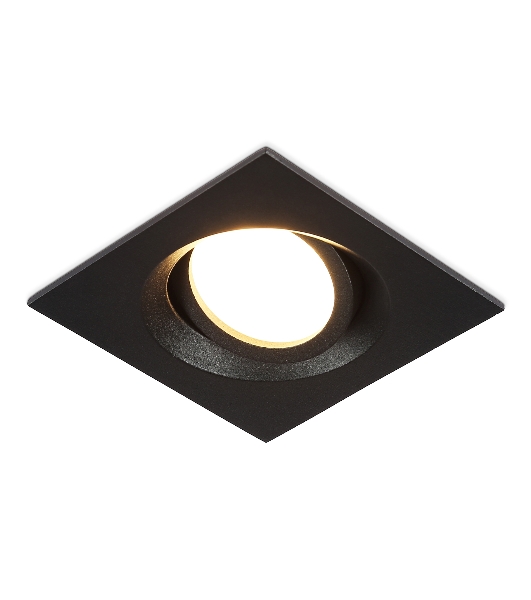 Встраиваемый поворотный точечный светильник Ambrella light TN102744 BK черный IP20 GU5.3 95*95*25