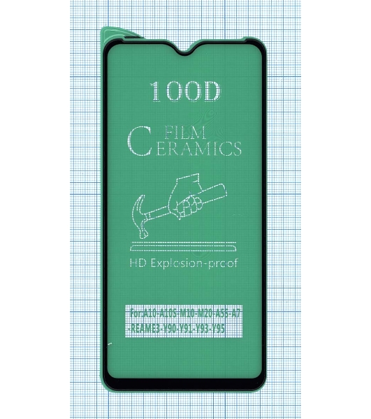 Керамическая пленка (стекло) для Vivo Y93/Y91/Y95 черный