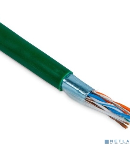 Кабель витая пара Rexant F/UTP, CAT 6, нг(А)-LSLTx, 4х2х0,575мм, 23AWG, INDOOR, SOLID, зеленый, 305м