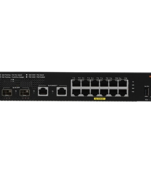 Коммутатор HPE Aruba 6000 R8N89A#ABB 2SFP 12PoE 139W управляемый