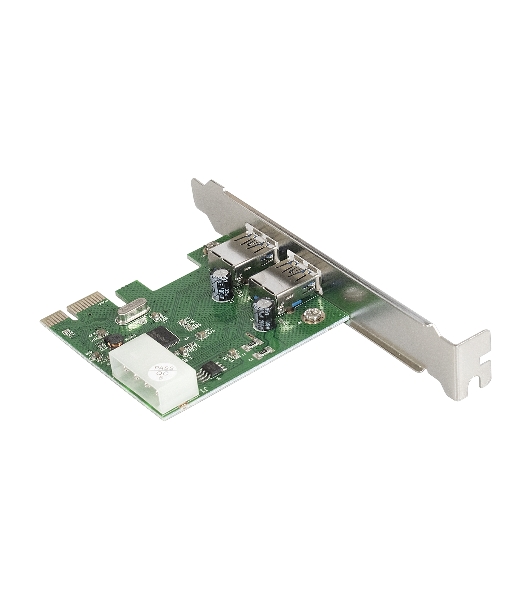 Контроллер ExeGate EXE-319 PCI-E 2.0, 2*USB 3.0 ext, разъем доп.питания (OEM)