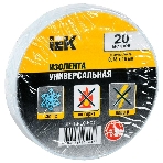 Изолента IEK UIZ-13-10-K01 0,13х15 мм белая 20 метров, фото 1