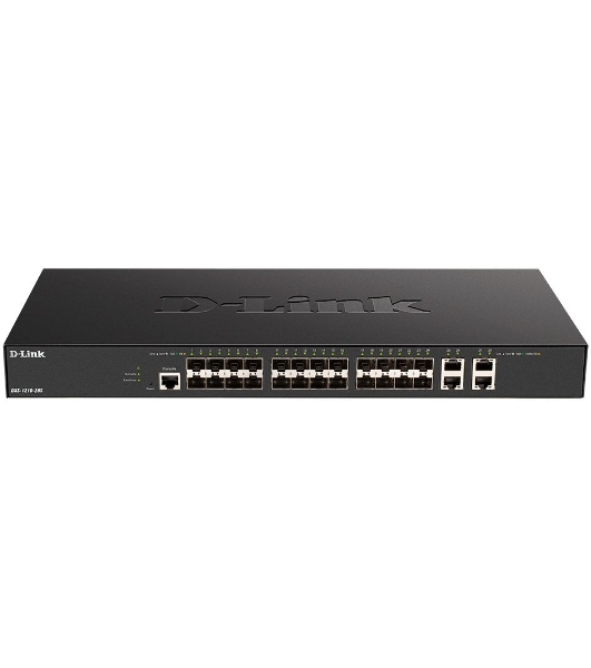 Коммутатор D-Link DXS-1210-28S/A1A, 24×10 Гбит/с SFP+ + 4×10 Гбит/с Combo, управляемый