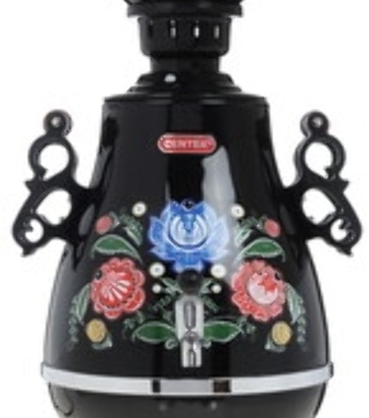 Самовар Centek CT-0091 B (черн+рисунок), 4.0л, 2300 Вт, поддерж.t + LED индикатор, керам заварник