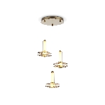 Подвесной светодиодный светильник Ambrella light LH31011/3 BS/TI латунь/янтарь 35W 3000K D450*1790, фото8