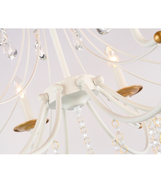 Светильник Ambrella light TR4917/8 WH/GD белый/золото E14/8 max 40W D740*930