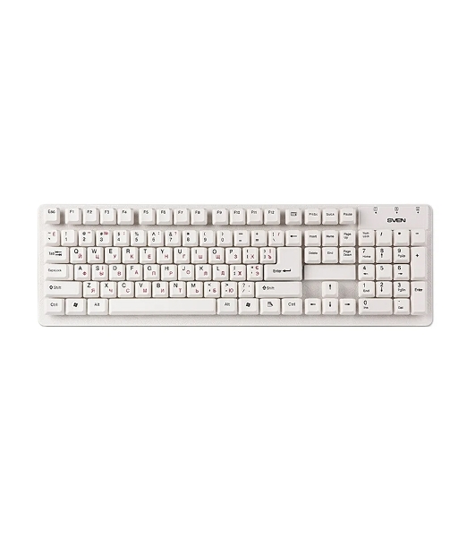 Клавиатура проводная SVEN Standard 301 USB белая