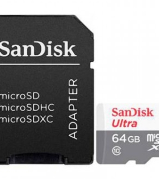 Флеш карта microSD 64GB SanDisk microSDXC Class 10 Ultra (SD адаптер) UHS-I 100MB/s