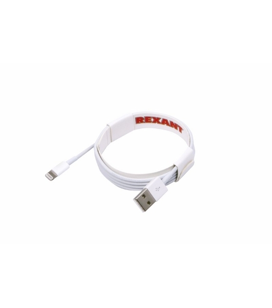 Кабель USB Rexant для iPhone 5/6/7 моделей ОРИГИНАЛ (чип MFI) 1 м белый