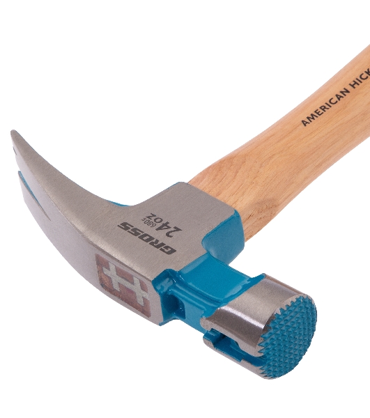 Молоток-гвоздодер Gross AMERICAN HICKORY 680 г, угол 75, магнит, обрезиненная рукоятка