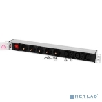 Блок розеток ЦМОRem-10 без шнура с выкл., 5 Schuko, 5 IEC 60320 C13, вход IEC 60320 C14, 10A, алюм., 19' (R-10-5S-5C13-V-440-Z), фото10