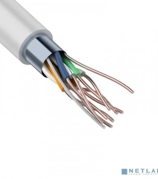 Кабель витая пара Rexant F/UTP, cat.5e, ZH нг(А)-HF, 4PR, 24AWG, внутренний, серый, 305 м