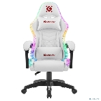Кресло Defender CORE белый, экокожа, 120 кг, механизм качания, фото3