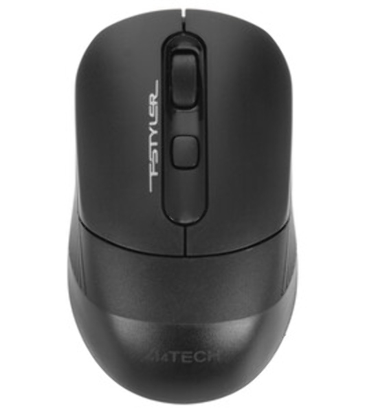 Мышь беспроводная A4Tech Fstyler FB10C черный/синий, 2000 dpi, радиоканал, Bluetooth, USB, кнопки - 4