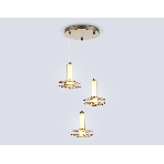 Подвесной светодиодный светильник Ambrella light LH31011/3 BS/TI латунь/янтарь 35W 3000K D450*1790, фото7