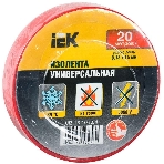 Изолента IEK UIZ-13-10-K04 0,13х15 мм красная 20 метров, фото 1