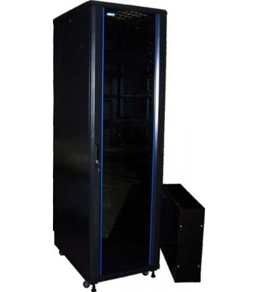 Шкаф 19' Business, 22U 600x800, черный, передняя дверь стекло, задняя дверь распашная металл