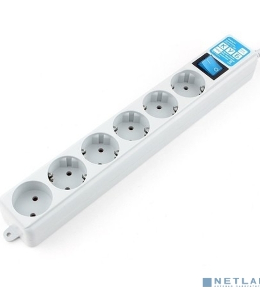 Фильтр-удлинитель PowerCube PRO (SPL(5+1)-16B-P-3M) 3.0 м, LC контур - подавление В/Ч помех, 16А/3,5кВт