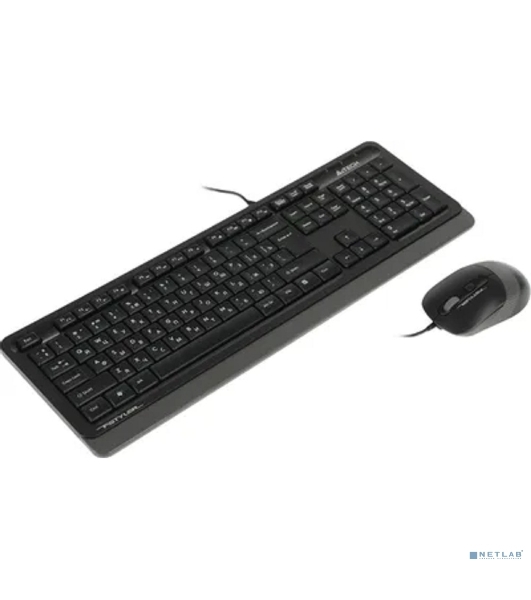 Комплект клавиатура+мышь A4Tech FStyler F1010 проводной, USB, 1600 DPI, чёрный