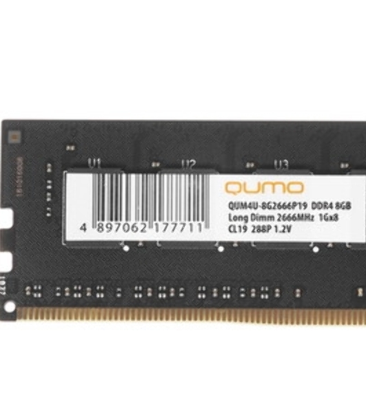 Оперативная память Qumo, DDR4, 8GB (1x8GB), 2666MHz, CL19, DIMM