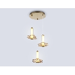 Подвесной светодиодный светильник Ambrella light LH31011/3 BS/TI латунь/янтарь 35W 3000K D450*1790, фото6